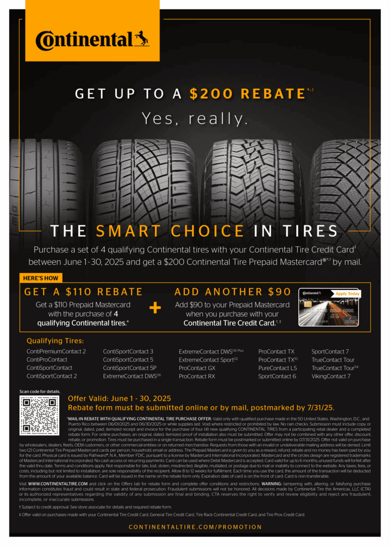 continental tire rebate